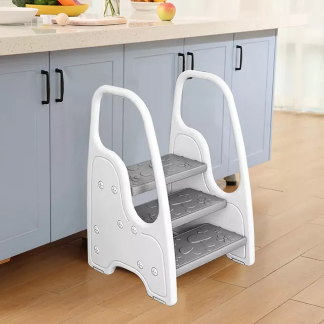 Toddler Step Stool 3 Steps Ladder Tower Kids Bathroom Sink Kitchen Counter Stand