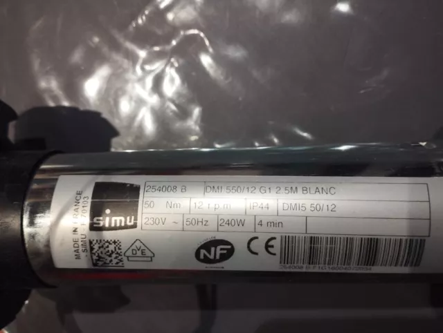 moteur volet roulant simu DMI 550/12 G1 réference 254008 