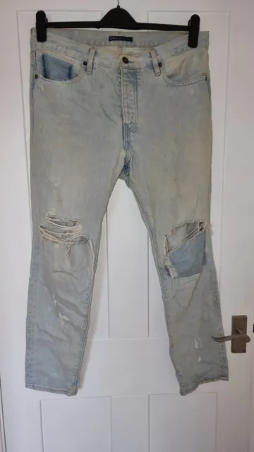 FAB LEVIS 501  TWIG HIGH SLIM Made & Crafted Distressed JEANS W36  L29