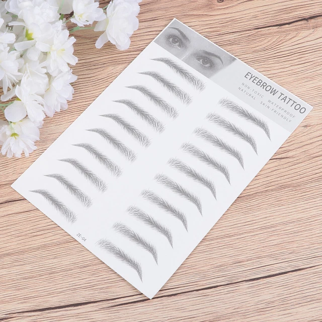 Juego de 2 pegatinas para cejas 3D herramienta artificial para cejas 3D pegatinas de belleza
