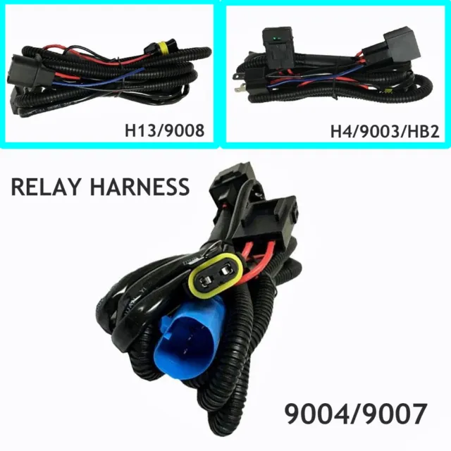 Relay Wiring Harness for High/Low Beam Alien HID Kit For 9004/9007 H4 H13/9008