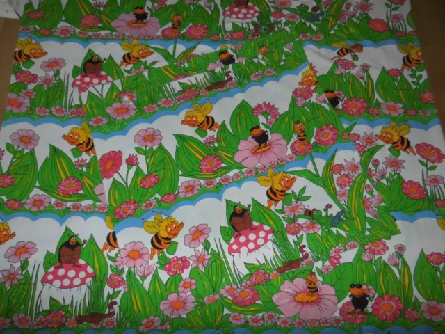 Biene Maja Kinder Bettwäsche ApolloFilm 70er vintage 70s Maya bee fabric bedding