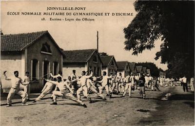 CPA ak joinville-le-pont fencing. lesson officers (676014)