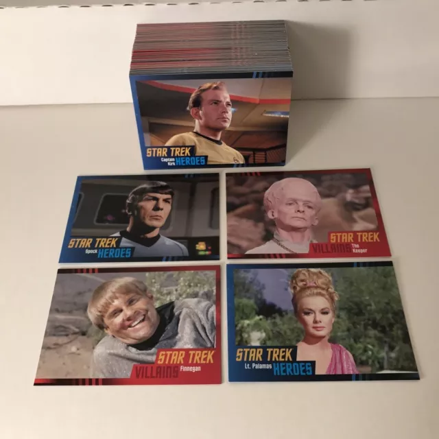 STAR TREK "HEROES & VILLAINS" THE ORIGINAL SERIES Complete Trading Card Set 2013