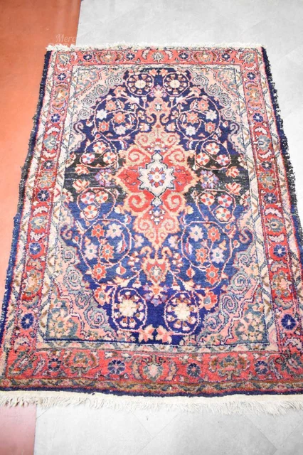 Tappeto Persiano Antico 120x185 Cm Rosso Blu Rosa