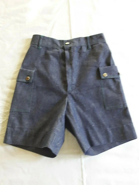 Short Bermuda jean brut enfant 9/10a VINTAGE 70 CHILD DENIM BERMUDA SHORTS 9/10Y