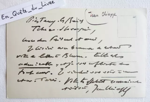 L.A.S. Jean Chiappe (1878-1940) Lettre autographe signée