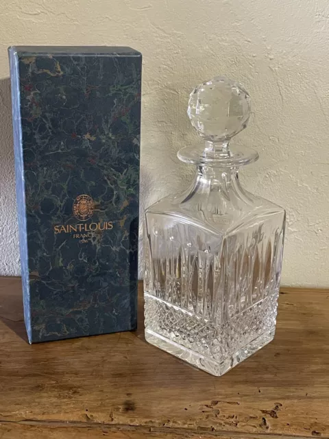 Flacon Carré Carafe Cristal St Louis Modele Tommy Jamais Servi Dans Boîte