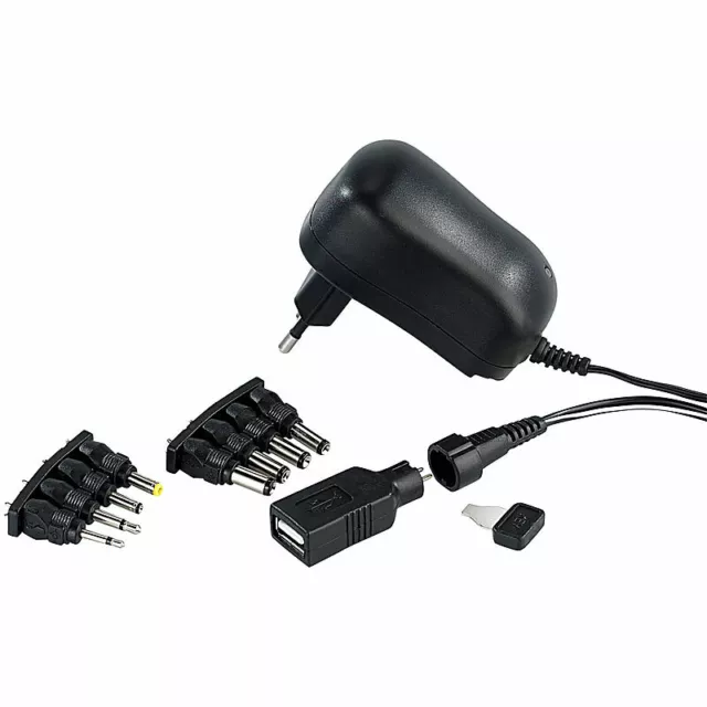 revolt 3in1-Universal-Welt-Reisestecker mit 2 USB-Ladeports, 2,5 A, 12,5  Watt