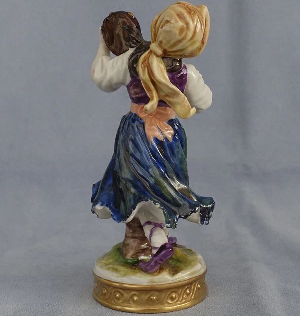 VOLKSTEDT Couple de Musiciens Figurines en Porcelaine Allemande Thuringe XIXème 5