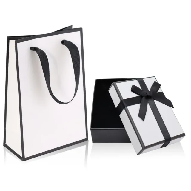 Small Gift Box and Gift Bag, Jewellery Gift Box with Lid,Presents Paper Gift Bag