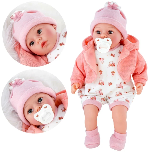 BiBi Doll Baby Doll Girl Lifelike Large Size Soft Bodied Doll Toy With Peach 18"