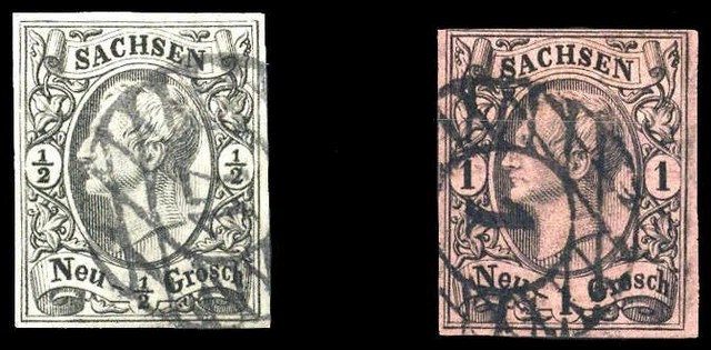 1855, Altdeutschland Sachsen, 8-9, gest. - 1598084