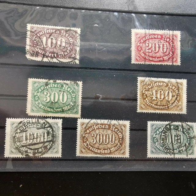 DR: kleines Lot Mi-Nr. 247 bis 256 / 7 verschiedene - gestempelt !!!
