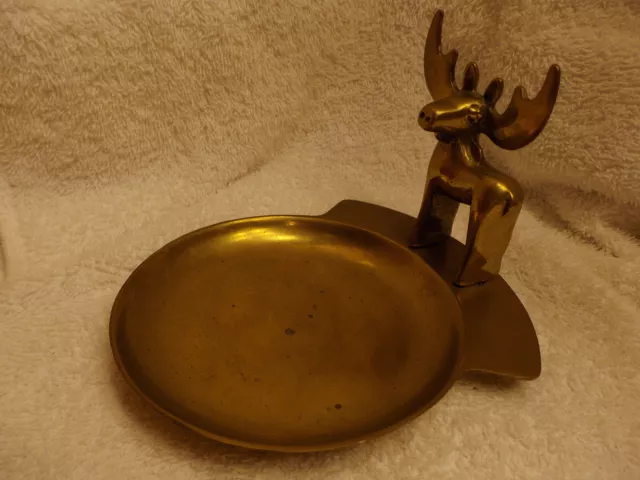 Loyal Order of Moose Membership Award Brass Ash Tray