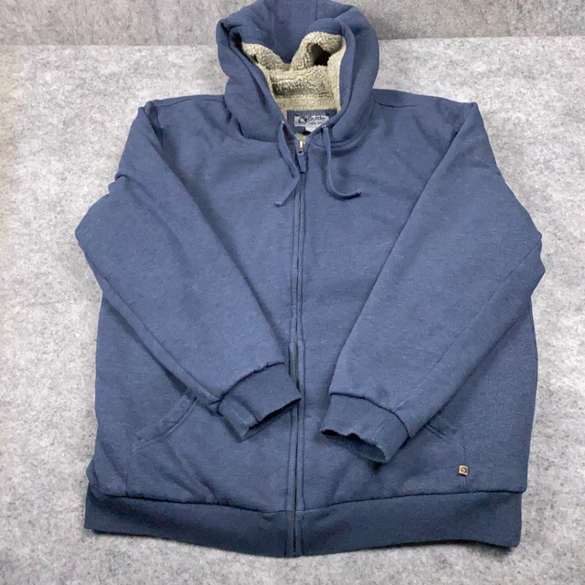 Guide Series Mens Jacket XL Blue Hoodie Sweatshirt Fleece Lined Full Zip Hunting 3