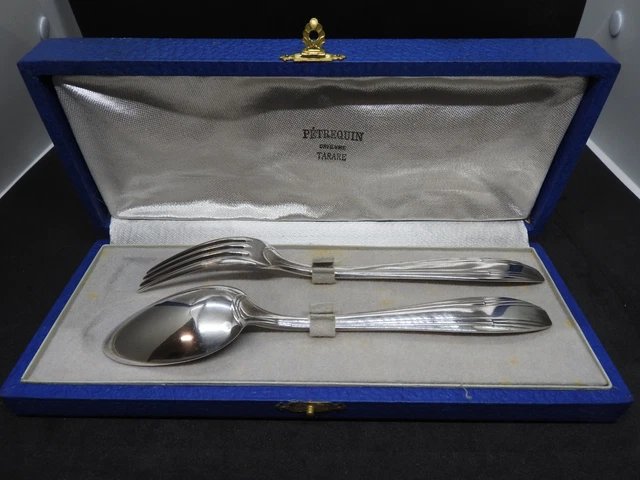 Fourchette cuillère métal argenté – fleur de lys