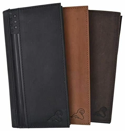 USA Genuine Leather Checkbook Cover For Men & Women Checkbook Holder Wallet RFID