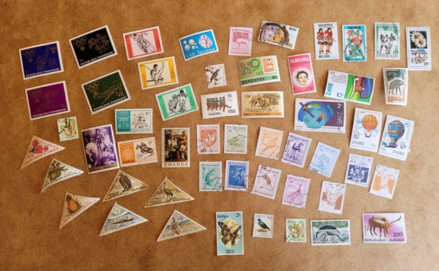 viele Briefmarken @ AFRIKA_3 @ Ruanda, Sahara, Kenia, Mauritanien, Zaire, …