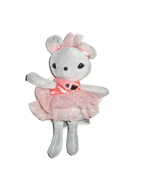 Baby Kuscheltier Stofftier H&M Ballerina Tüllkleid rosa Maus Mouse 25 cm wie NEU