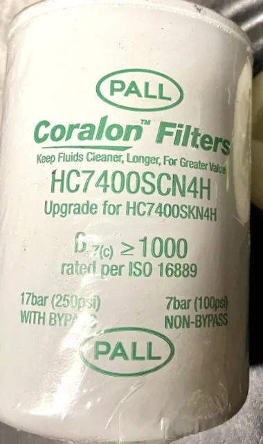 Pall Corporation HC7400SCN4H Hydraulic Filter upgrade HC7400SKN4H New Open Box