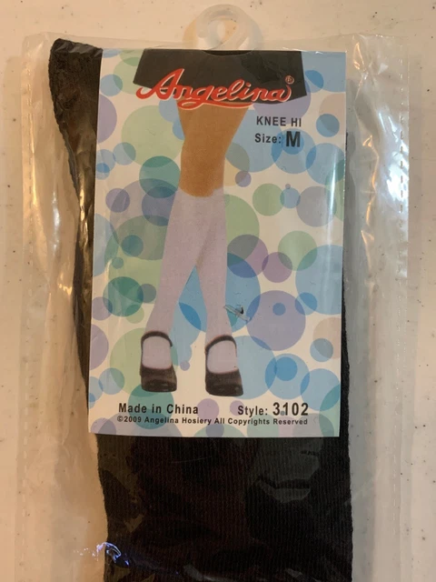 Lot de 5 paires de chaussettes d'école uniformes genou haut noir, filles taille 6-8 2