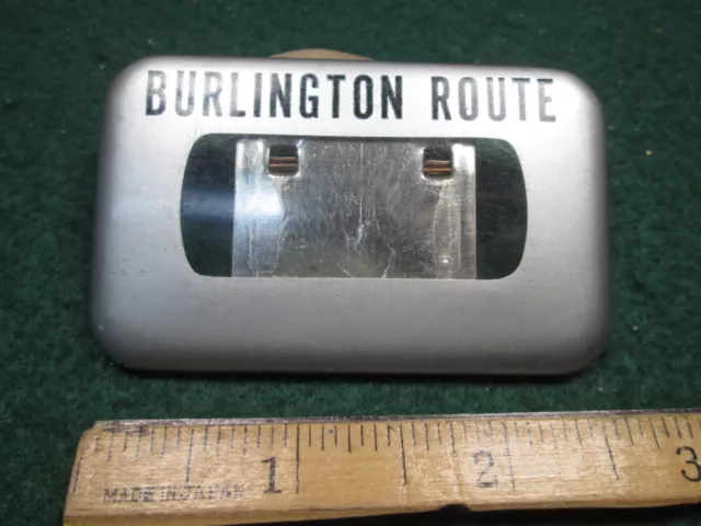 CB&Q Burlington Route Employee Identification Pin Back Badge