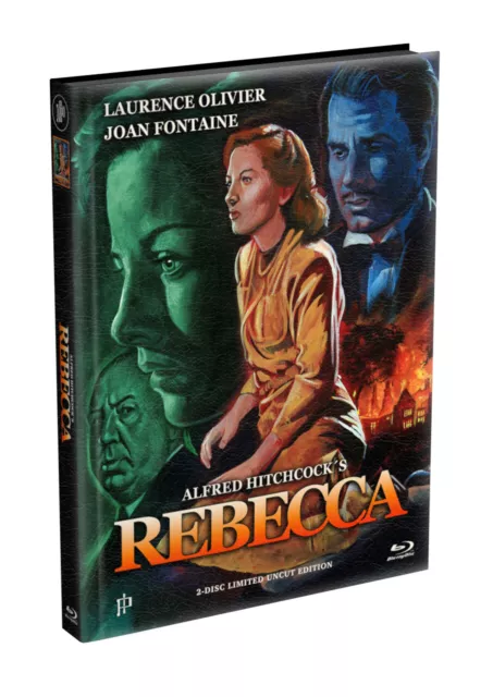 Hitchcock: REBECCA (1940) - 2-Disc Mediabook wattiert Cover A [BD+DVD] LE *NEU*