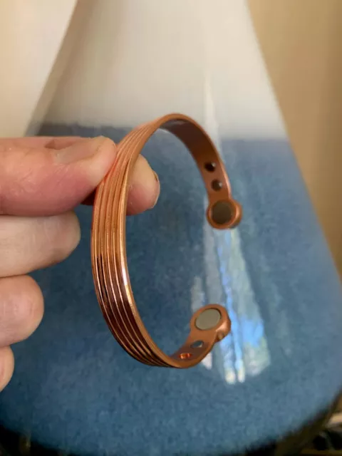 Brazalete magnético puro de cobre liso alivio del dolor para hombres y mujeres regalo