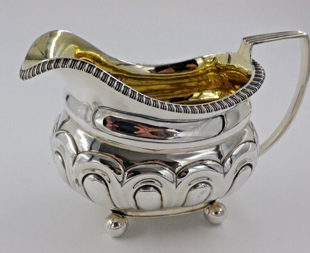Georgian Silver Creamer Jug 1814 Solid Sterling Cream or Milk Jug  (VLNP