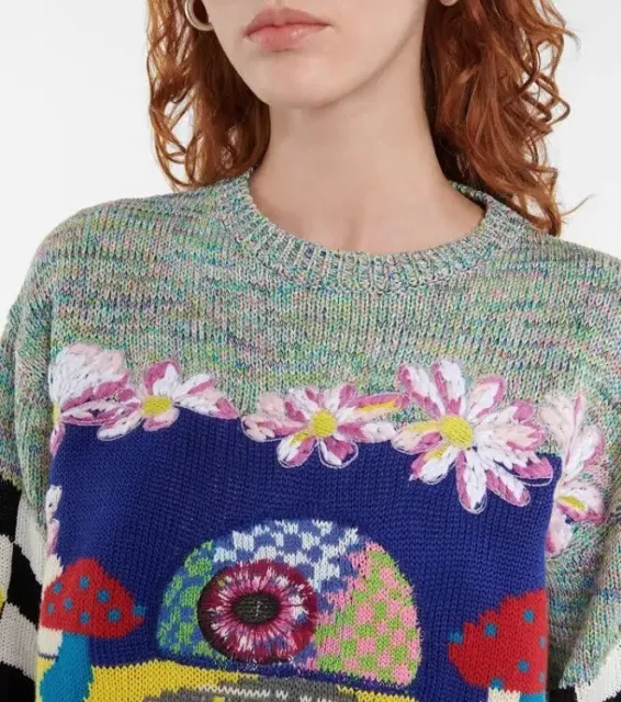 Stella McCartney Intarsia Psychedelic Sweater Size 6 Womens New w Tags FREE SHIP 3