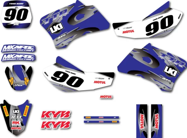 Full Custom Graphic Kit Steel fits Yamaha TTR 90 decals sticker kit