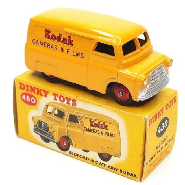 BEDFORD 10 cwt van kODAK furgoneta Dinky toys Atlas Diecast coche a escala