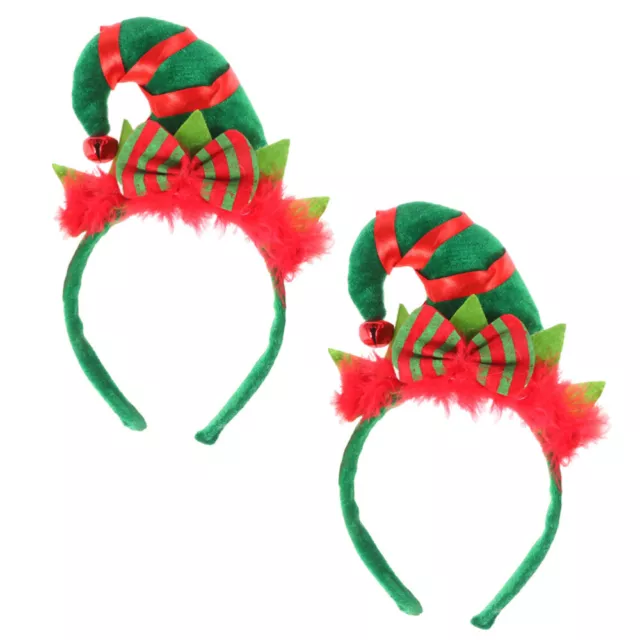 2 Pcs Headband Kids Costume Hats Antler Elf Hair Clips Accessories