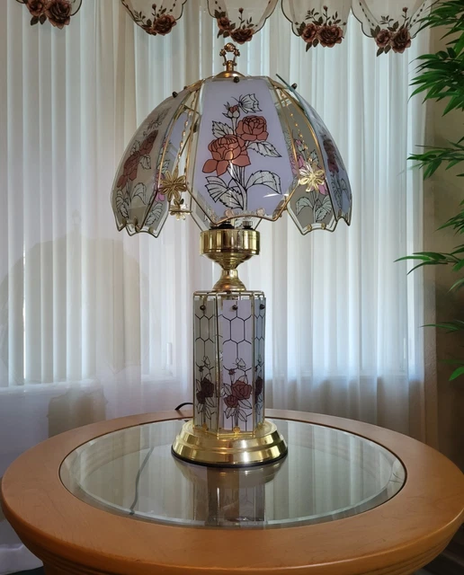 OK TOUCH LAMP Replacement Glass Panels for Rose Flower & Butterfly Lamp