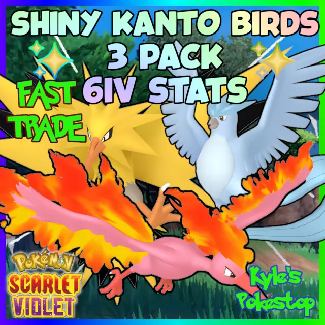 Galar ZAPDOS ✨ SHINY 6IV ✨ Pokemon SWORD and SHIELD Galarian Bird Event +EVs