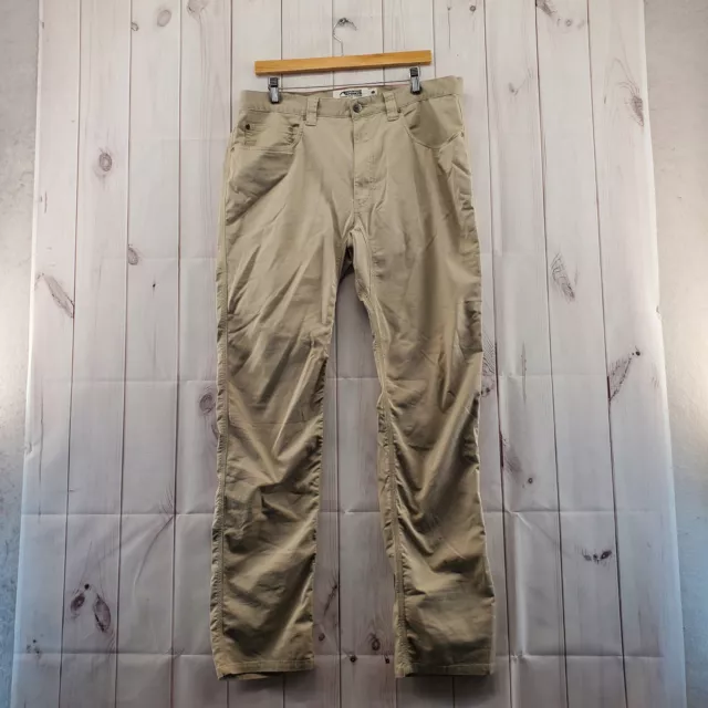 Mountain Khaki Pants Mens 36x34 Beige Slim Tailored Fit Actual 35x33