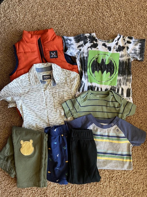 Lot Bundle Misc Unisex Baby Toddler Boy Clothing 18M Carters Osh Kosh Batman Etc