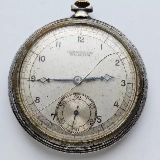 Cronometro Rubios Seconda Guerra Mondiale. Orologio Da Tasca Militare....