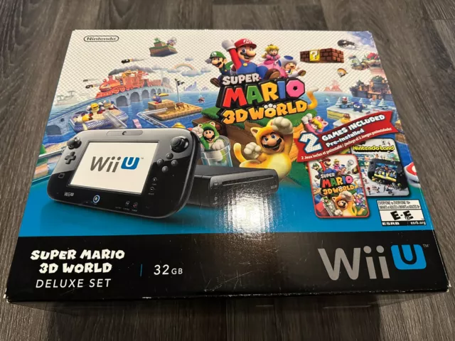 Nintendo Wii U Deluxe Set: Super Mario 3D World and Nintendo Land Bundle -  Black 32 GB