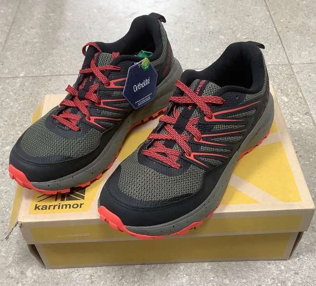 KARRIMOR MENS CARACAL Trail Running Shoes Trekking Trainers Black UK 9