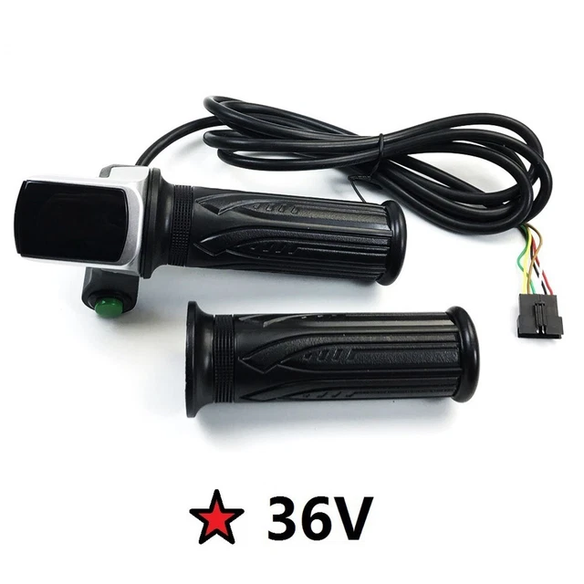 Poignée D'accélérateur Vélo électrique 48V Avec écran LCD - 6 Broches étanche, Pour Guidon 22 Mm, Vélo, Scooter, Tricycle