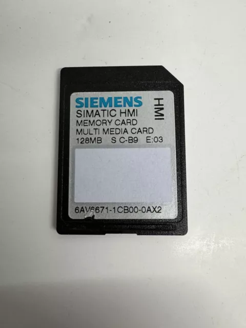 Siemens Simatic HMI SPEICHERKARTE 128 MB 6AV6671-1CB00-0AX2/6AV66711CB000AX2 gebraucht