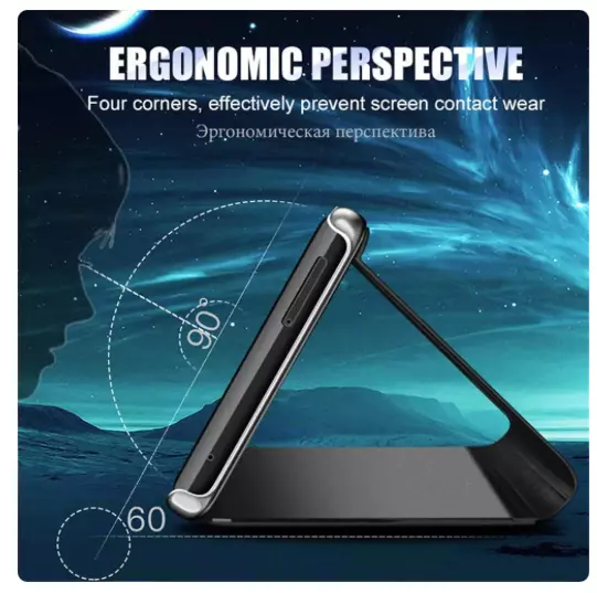 Smart Mirror Flip Cover Case Magnetic Stand For Iphone 15 Pro Max 14 13 12 11 Xr 3