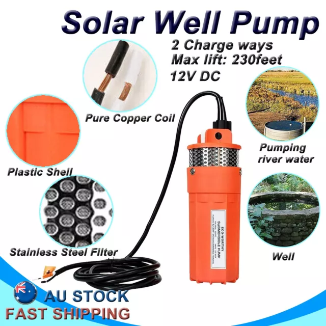 12V DC Deep Solar Well Water Pump Stainless Submersible Pump for Farm