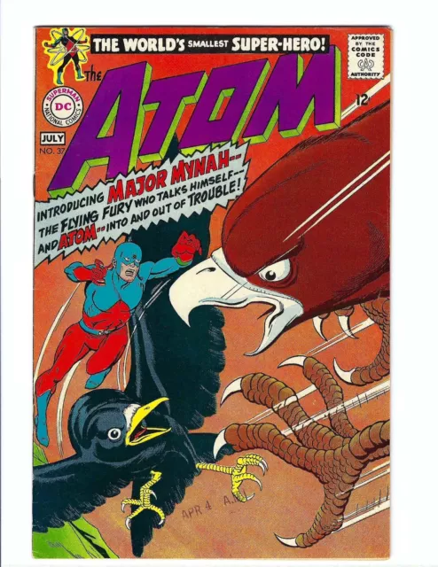 Atom 37, FN/VF 7.0, DC 1968, Silver Age, Gil Kane, 1st app Major Mynah