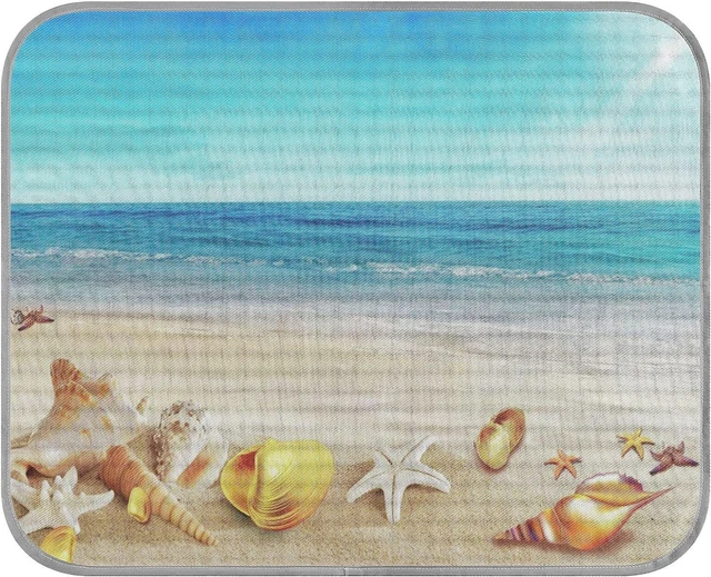 Starfish on Beach 23.6X38.6 Inch Folding Pet Ice Silk Cooling Mat Comfy Rectangu