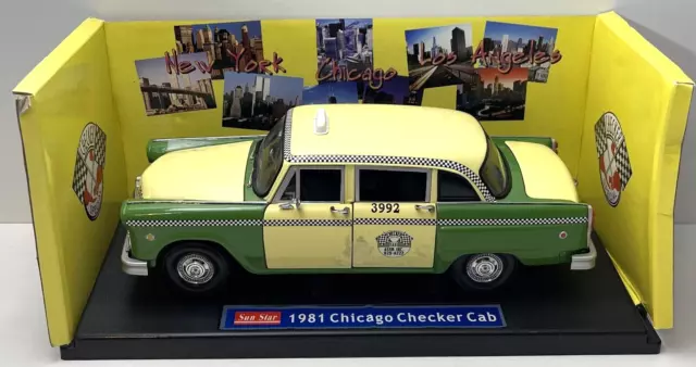 Sun Star - 1981 Chicago Checker Cab - 1:18 Scale