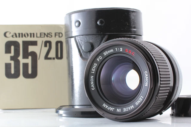 [Near MINT w/ Box Case] Canon FD 35mm f2 SSC S.S.C. wide Angle MF Lens From JPN