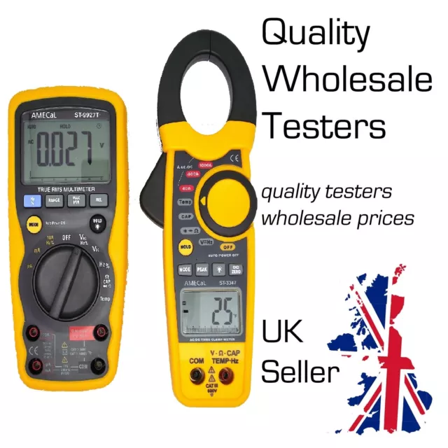 True RMS Clamp and Autoranging Digital Multimeter Combo Kit AMECaL ST-3347/9927T